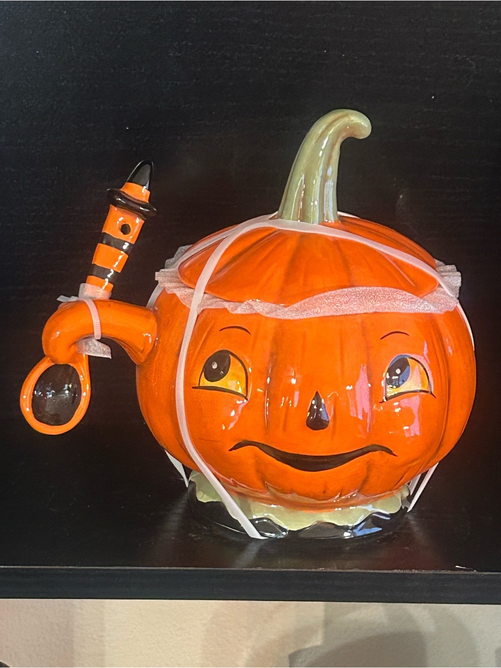 Orange Ceramic Johanna Parker Pumpkin Bowl Festive Halloween Home Art
